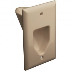 1-Gang Recessed Cable Plate (Ivory)