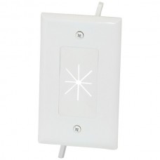 1-Gang Cable Plate with Flexible Opening (White)