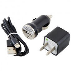 Charge & Sync Kit with Lightning(R) to USB Cable (Black)