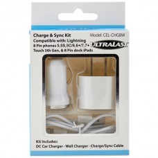 Charge & Sync Kit with Lightning(R) to USB Cable (White)