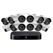 1080p HD 16-Channel DVR Security System with 2 TB DVR and Twelve 1080p Night Vision Bullet Security Cameras with Smart Home Control