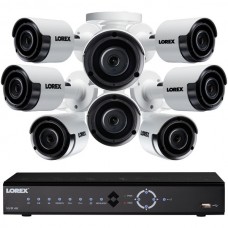 16-Channel 4K 3TB NVR with Eight 5.0-Megapixel Color Night Vision Indoor/Outdoor Security Cameras