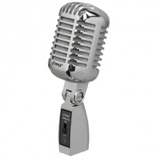 Classic Retro Vintage-Style Dynamic Vocal Microphone (Silver)