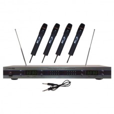 4-Microphone VHF Wireless Microphone System