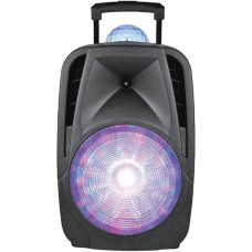 12-Inch Light-Up Portable Bluetooth(R) DJ Speaker with Disco Light