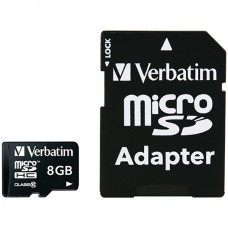 microSDHC(TM) Card with Adapter (8GB; Class 10)